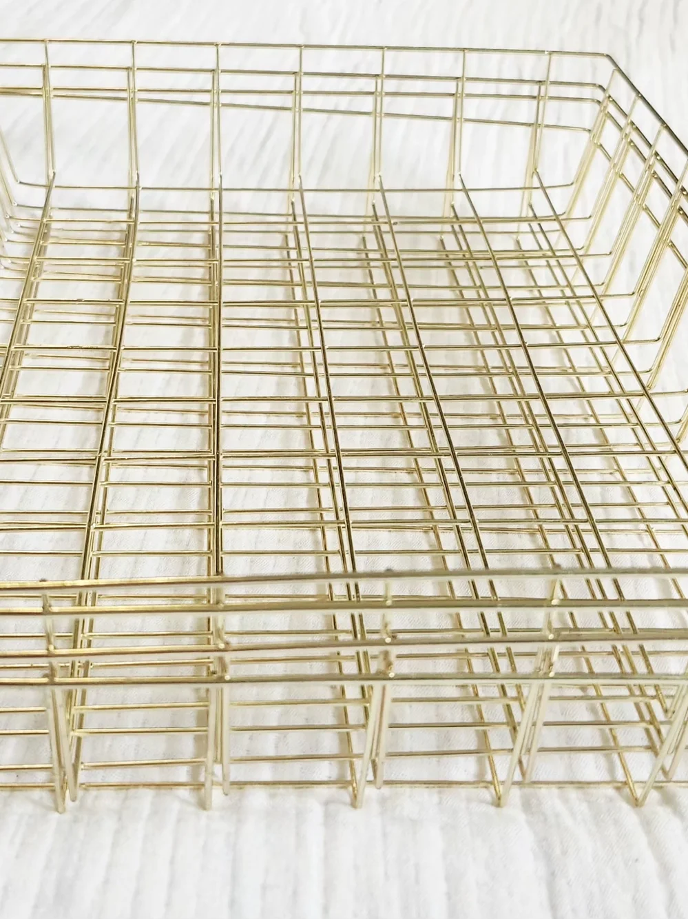 Amazon Gold Wire Desk Organizer Trays - Set Of 4